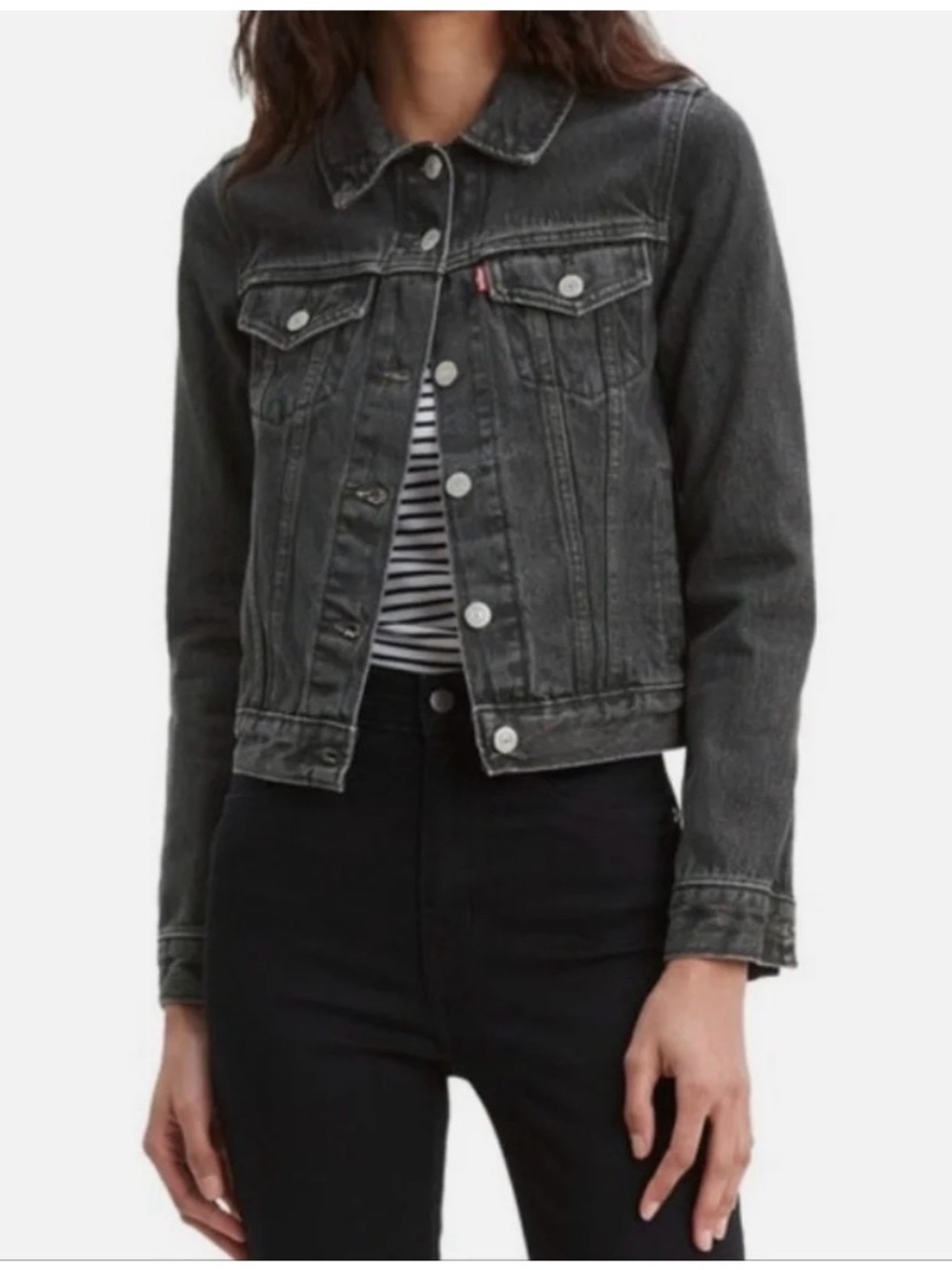 Levi's Black Denim Women’s Trucker Jacket Size M